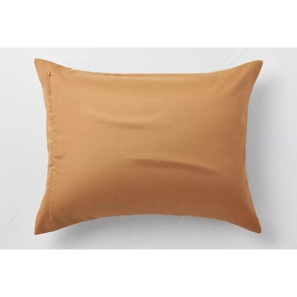 Casaluna Warm Brown Lyocell Blend Queen Size 3 Pc Duvet Cover & 2 Sham Set - Picture 5 of 9